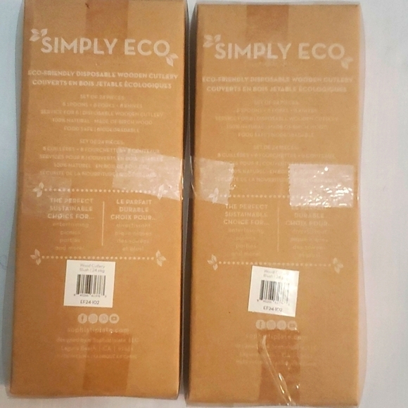 Simply Eco -Eco-friendly Disposable Wooden Cutlery- 48 pieces - Picture 3 of 3